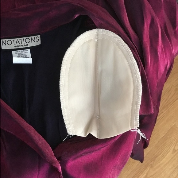 NWT PLUS Notions Woman Metallic Button Down Top - Picture 5 of 7